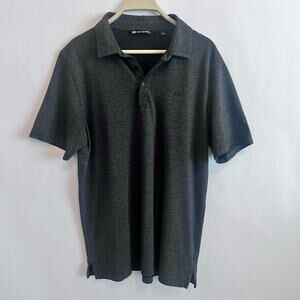 Travis Mathew Men's Prestige Pure Performance Polo Heather Black Size Large